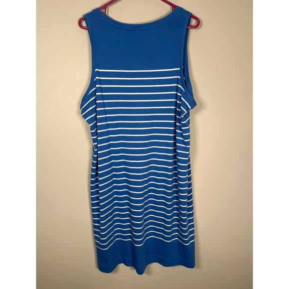 Vineyard Vines Striped Simple Tank Dress Tide Blue Stripe Womens Size 2X - Picture 4 of 7